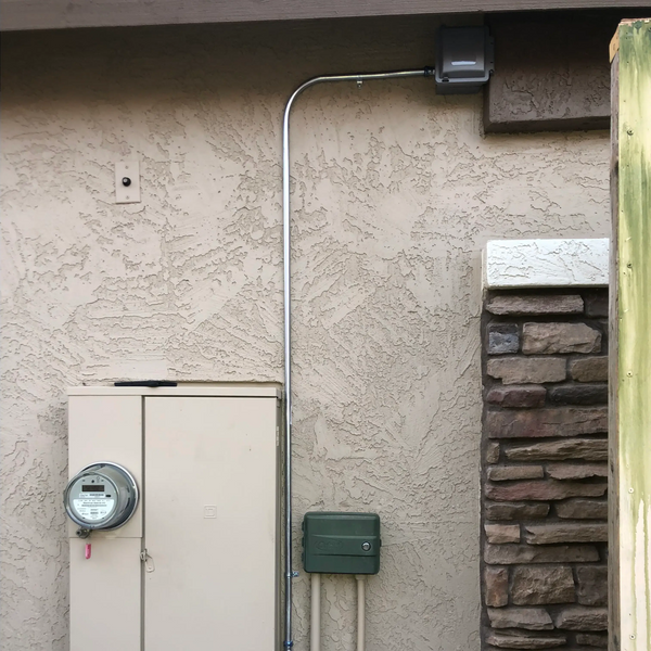 Extra exterior outlet connected to electric panel