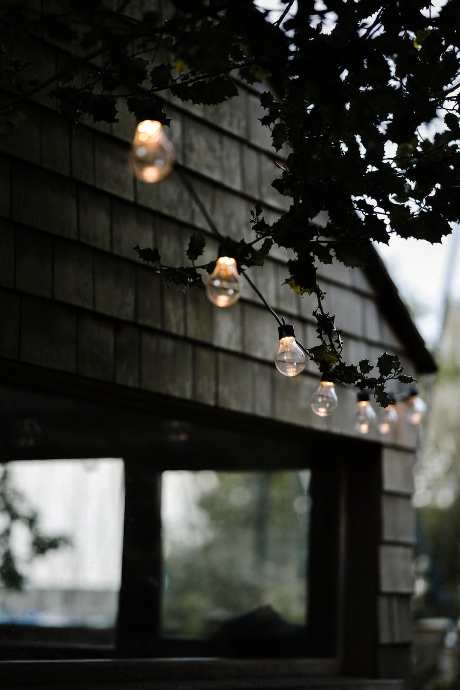 Outdoor lighting hung outside